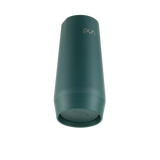 bru ceramic travel mug in dark green on a transparent background, upright studio shot
